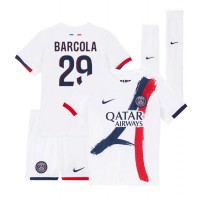 Paris Saint-Germain Bradley Barcola #29 Udebanesæt Børn 2024-25 Kortærmet (+ Korte bukser)